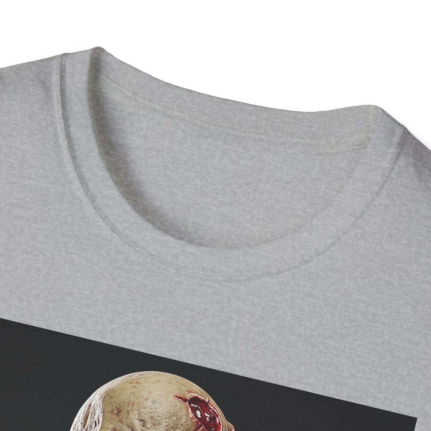 Apocalyptic Portrait Tee, bold, decaying zombie graphic