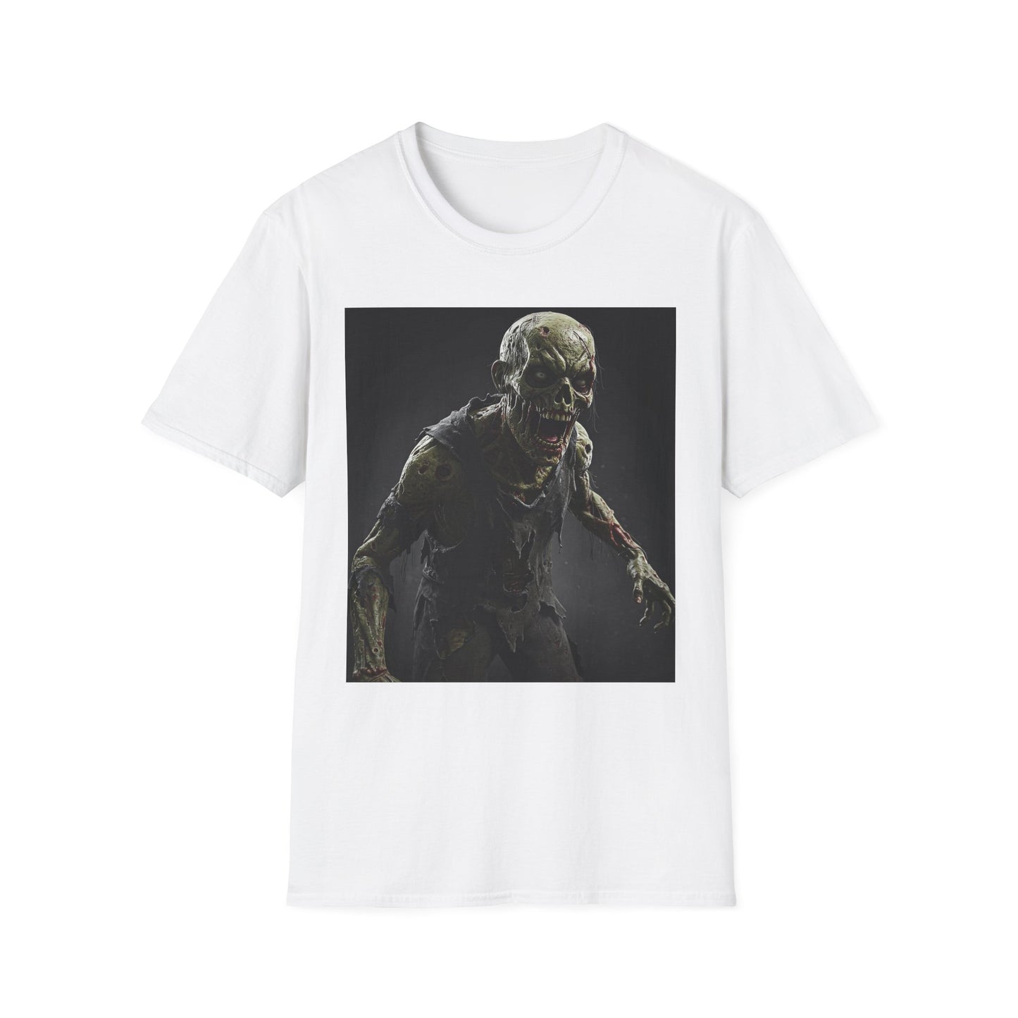 Apocalyptic Portrait Tee, bold, decaying zombie graphic