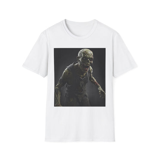 Apocalyptic Portrait Tee, bold, decaying zombie graphic