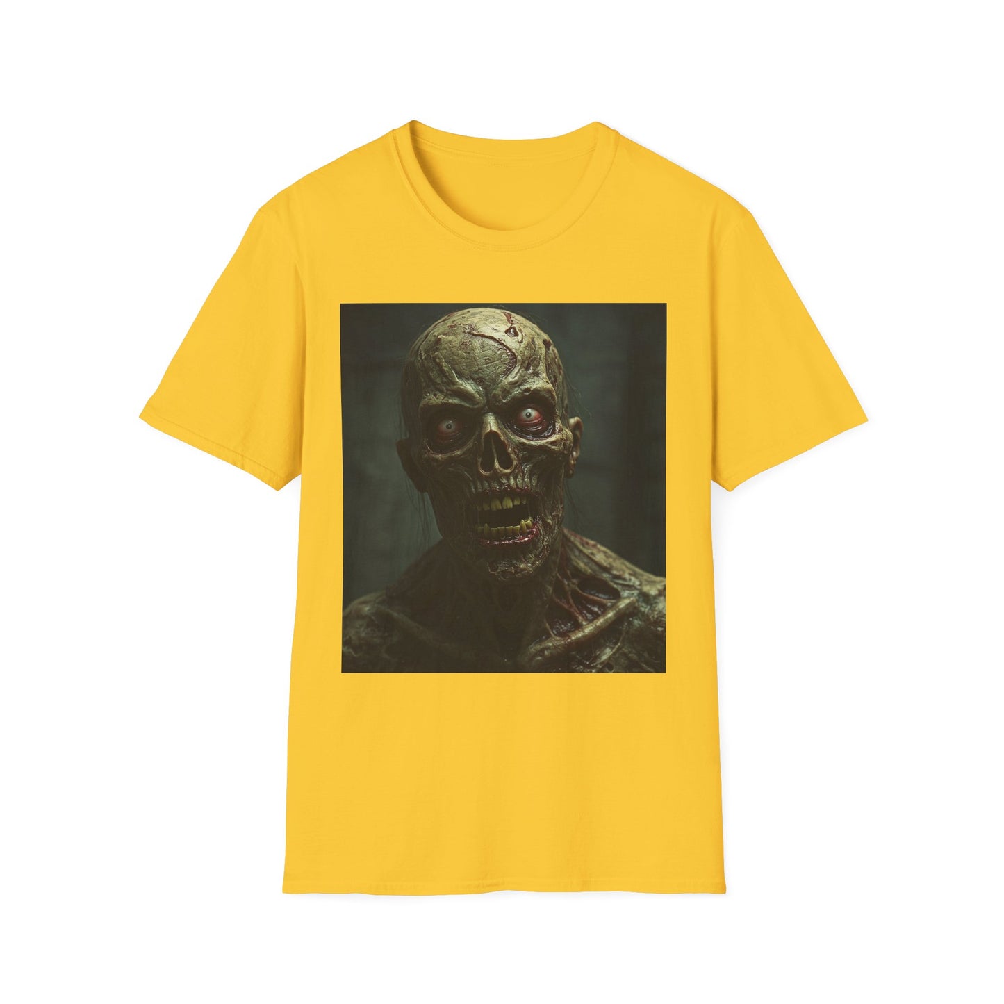 Apocalyptic Portrait Tee, bold, decaying zombie graphic