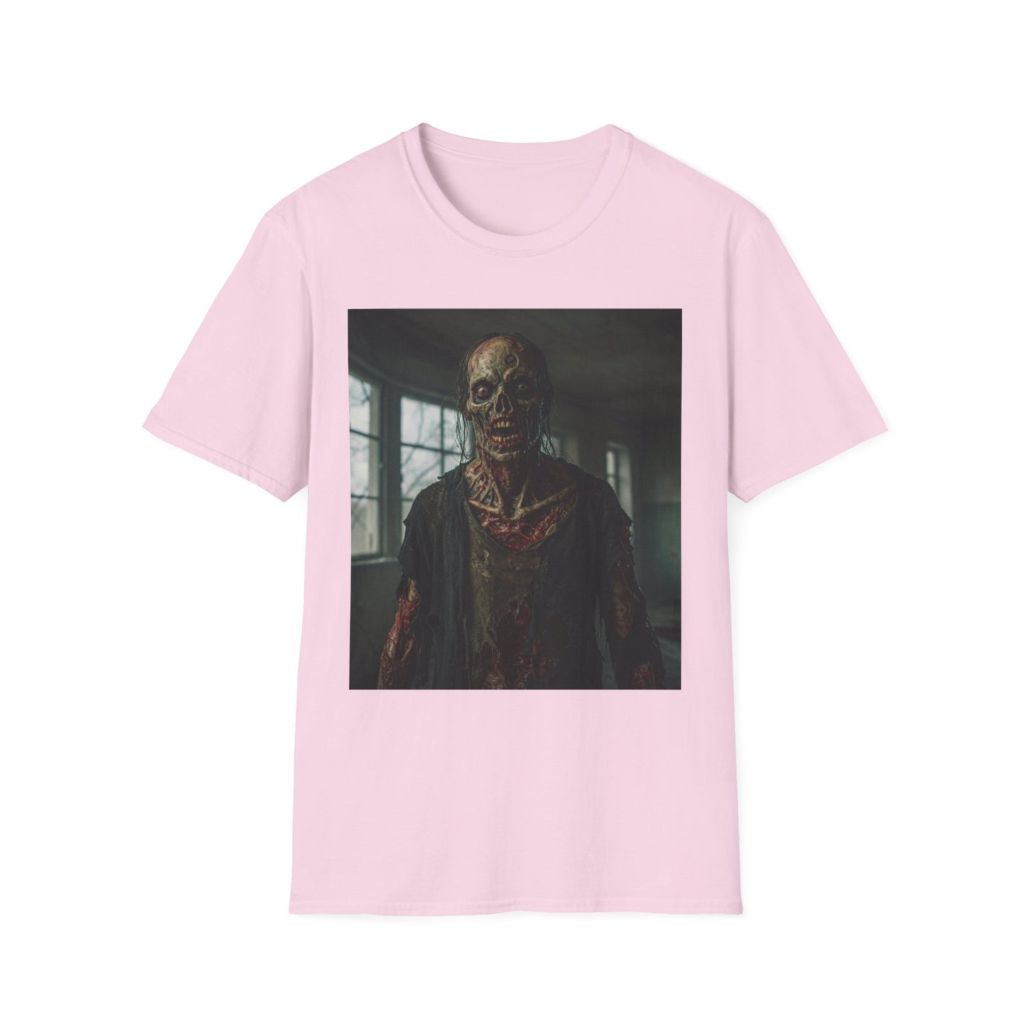 Apocalyptic Portrait Tee, bold, decaying zombie graphic