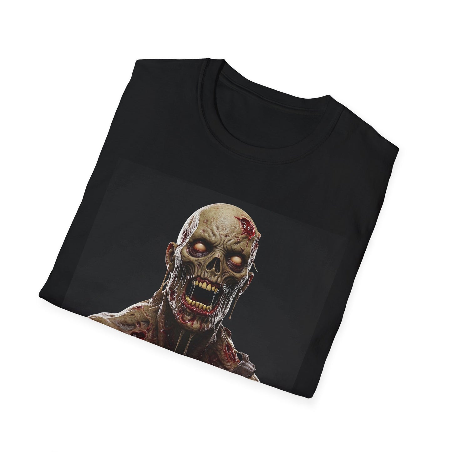 Apocalyptic Portrait Tee, bold, decaying zombie graphic