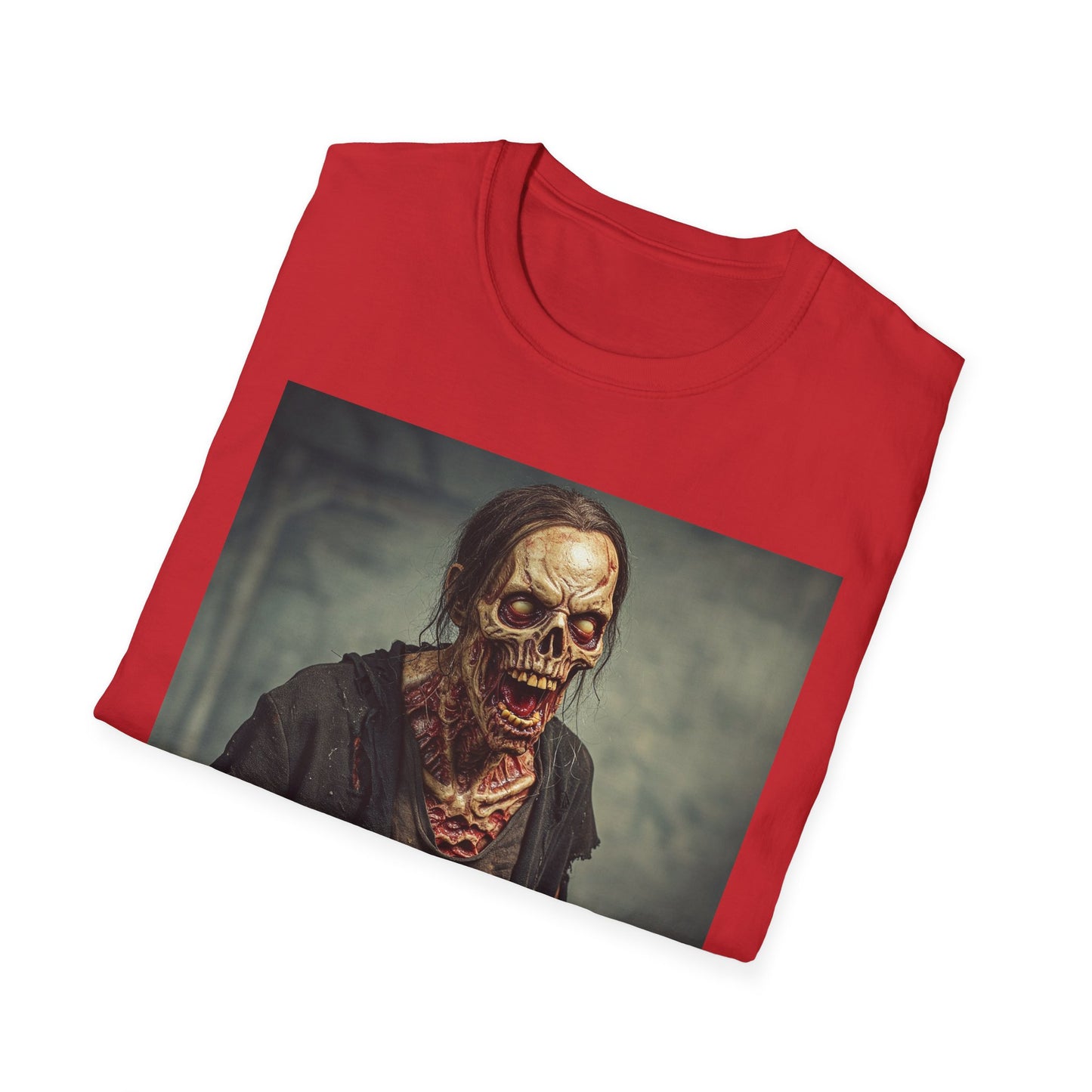 Apocalyptic Portrait Tee, bold, decaying zombie graphic