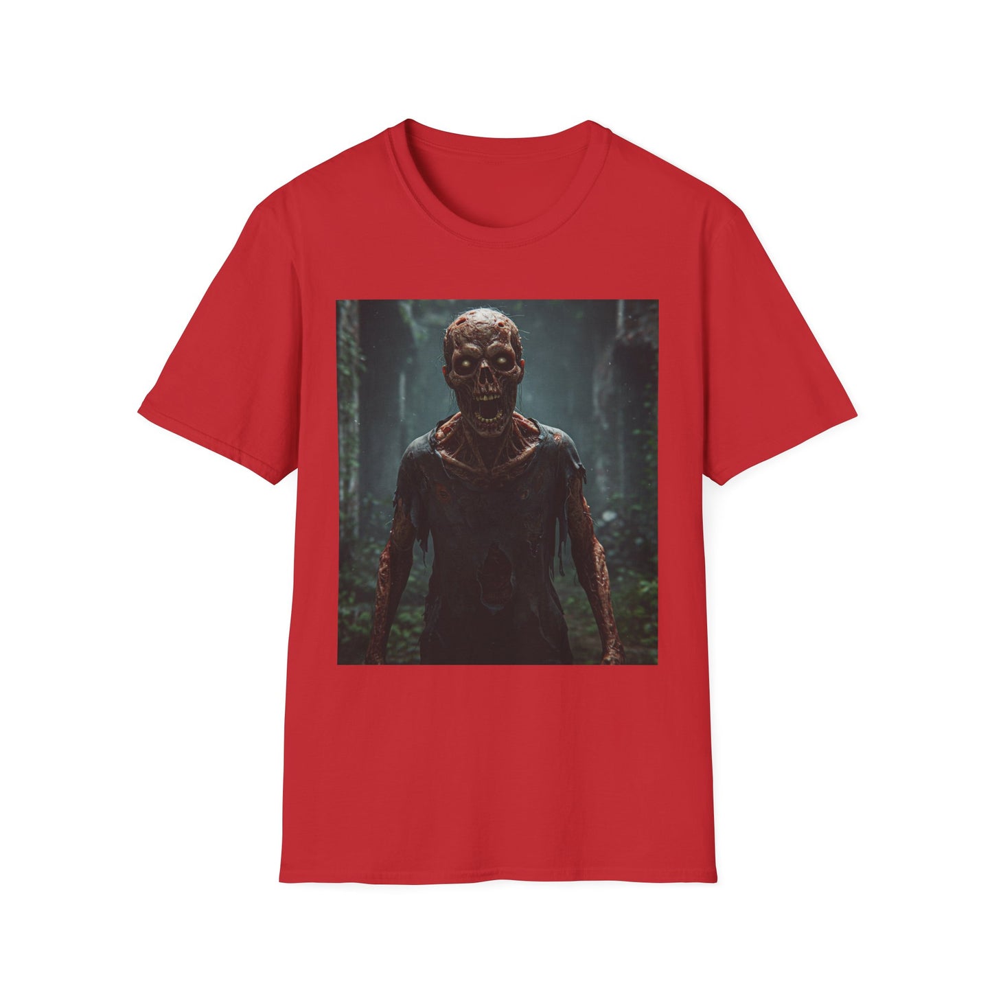 Apocalyptic Portrait Tee, bold, decaying zombie graphic