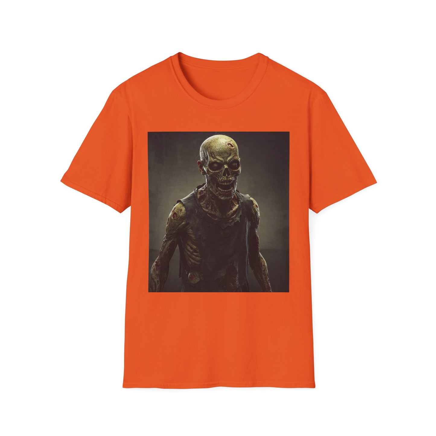 Apocalyptic Portrait Tee, bold, decaying zombie graphic