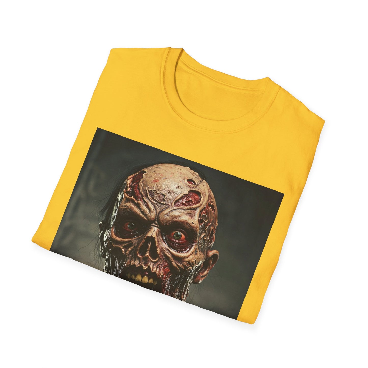 Apocalyptic Portrait Tee, bold, decaying zombie graphic