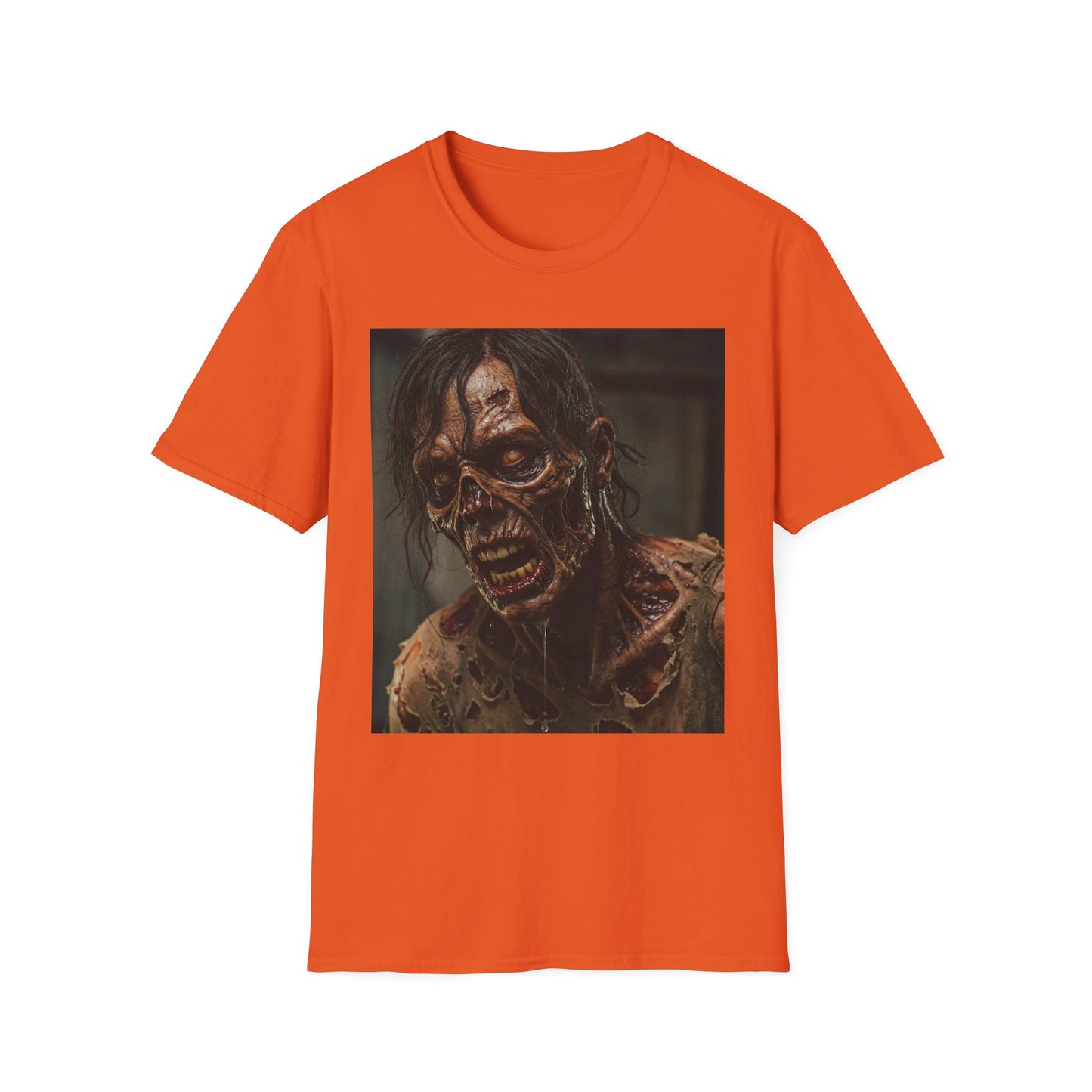 Apocalyptic Portrait Tee, bold, decaying zombie graphic