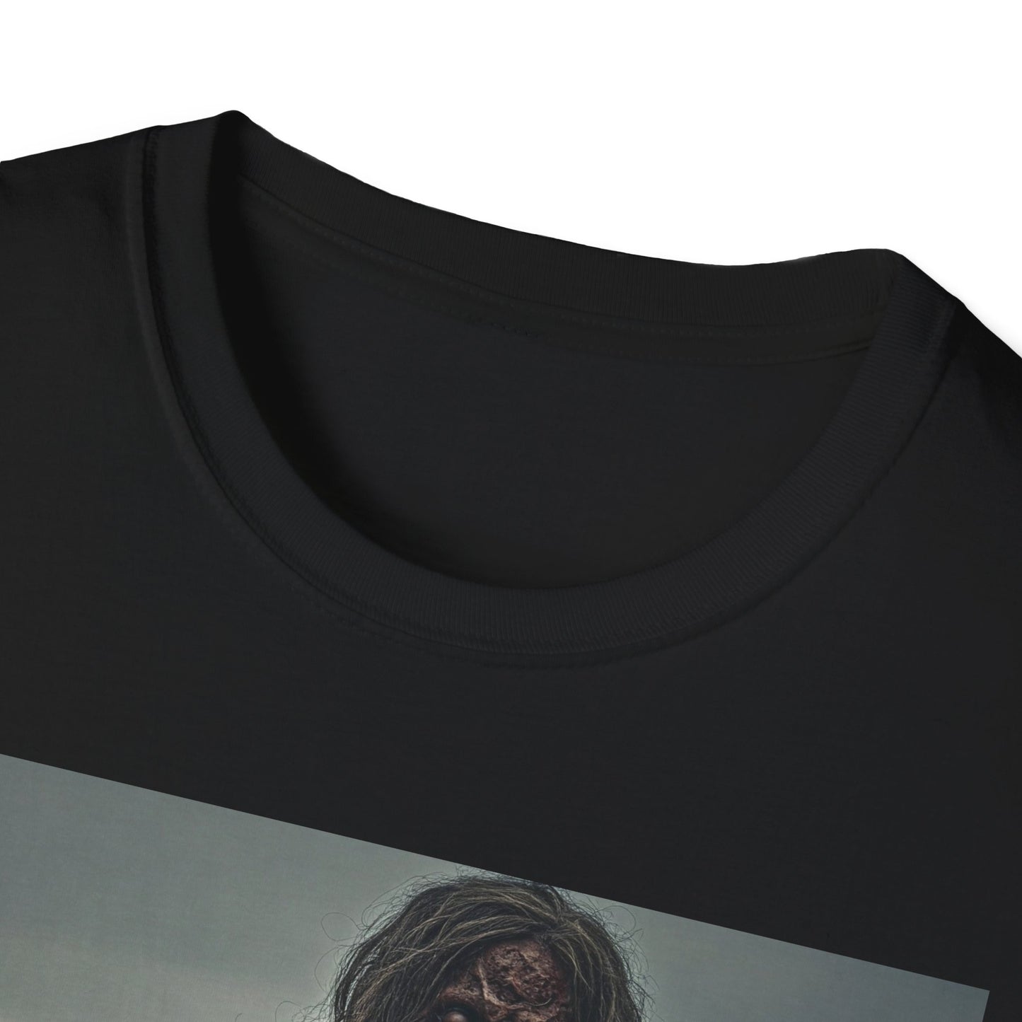 Apocalyptic Portrait Tee, bold, decaying zombie graphic