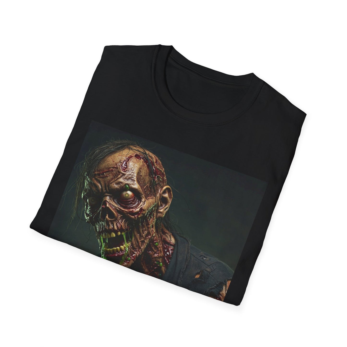 Graphic Zombie Unisex Softstyle T-Shirt - Perfect for Horror Fans and Halloween