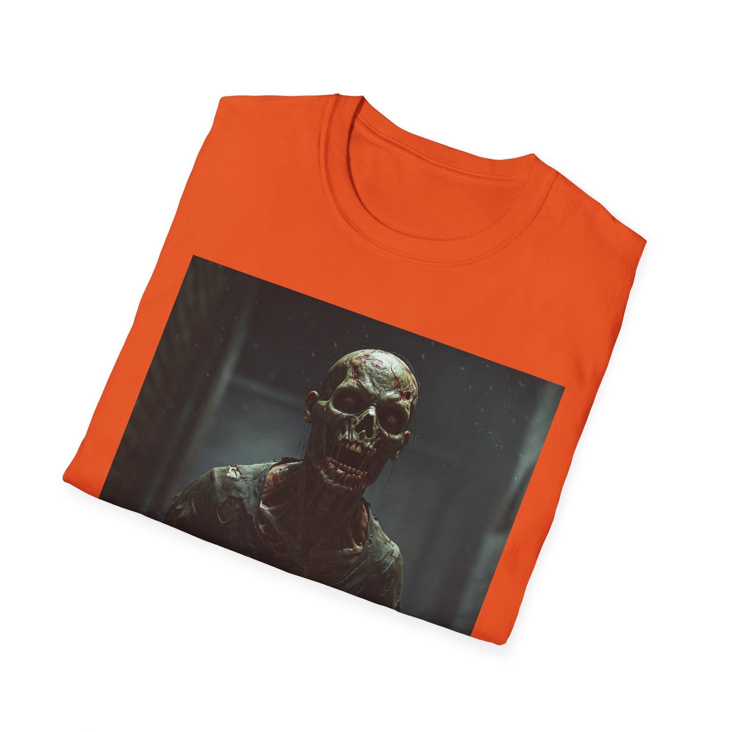 Apocalyptic Portrait Tee, bold, decaying zombie graphic