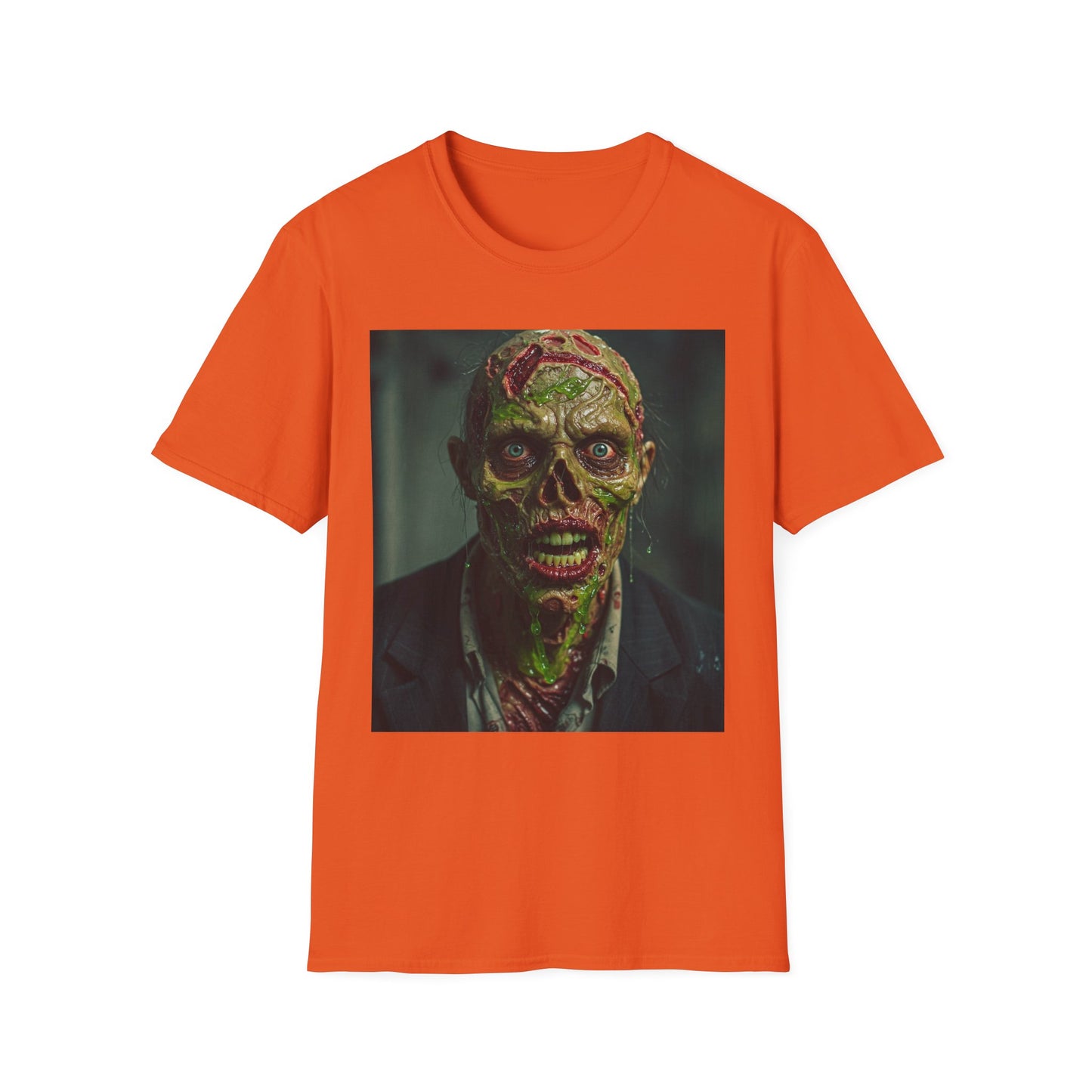 Zombie Horror Apocalyptic Portrait Tee, bold, decaying zombie graphic