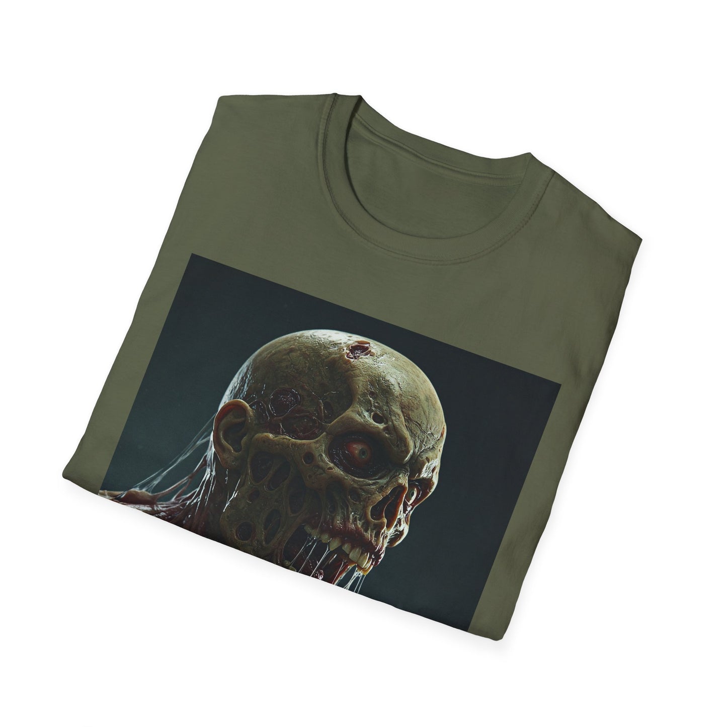 Apocalyptic Portrait Tee, bold, decaying zombie graphic