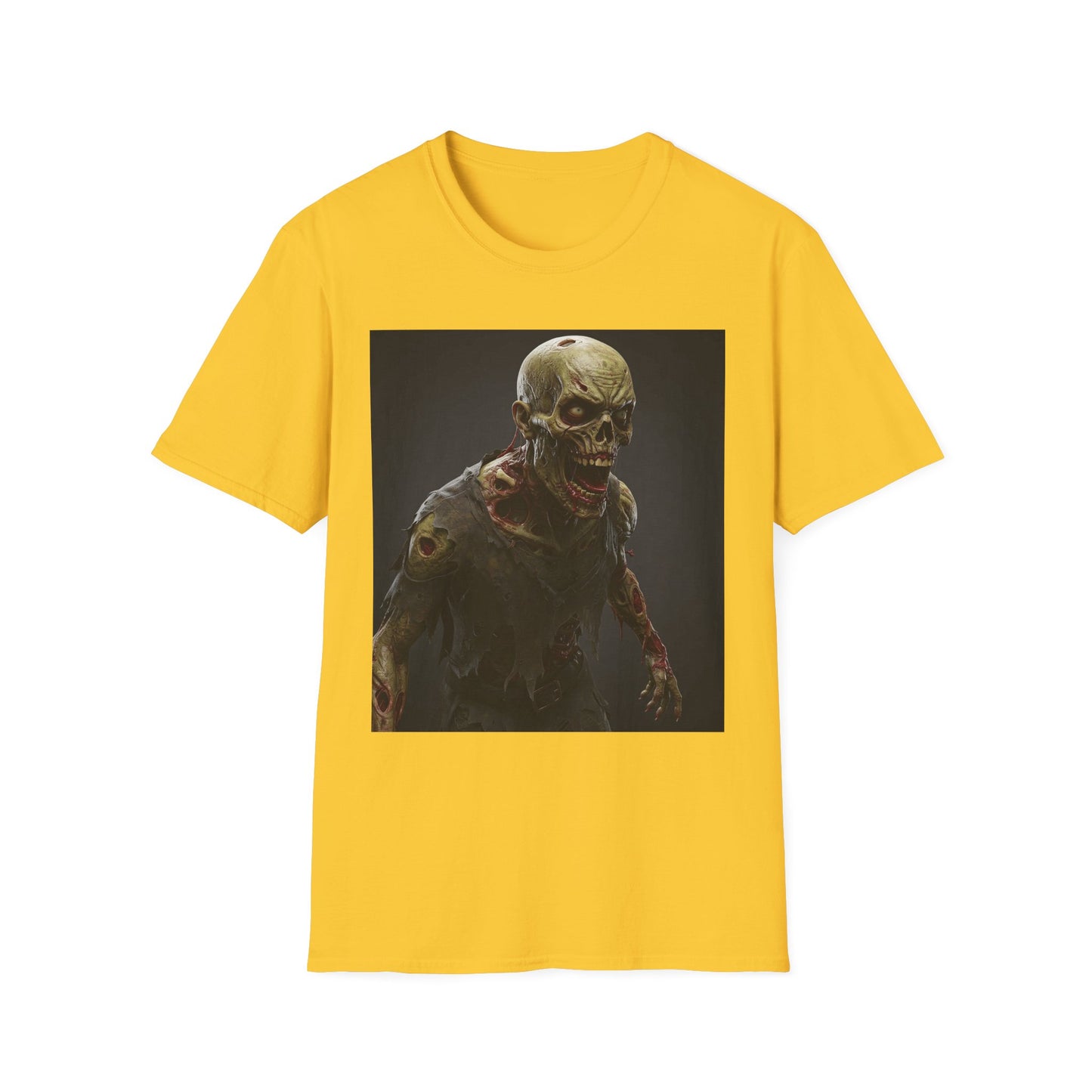 Zombie Graphic Unisex Softstyle T-Shirt - Perfect for Halloween and Horror Fans