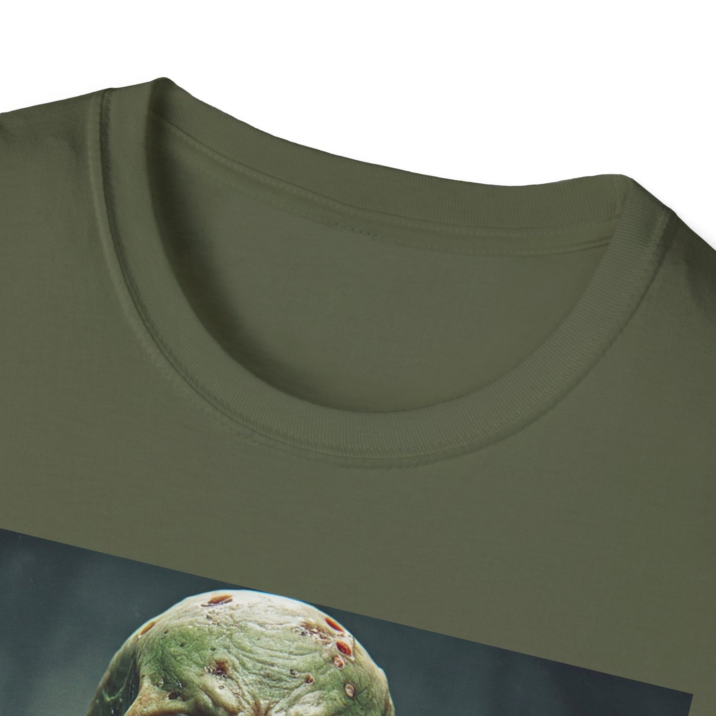 Apocalyptic Portrait Tee, bold, decaying zombie graphic