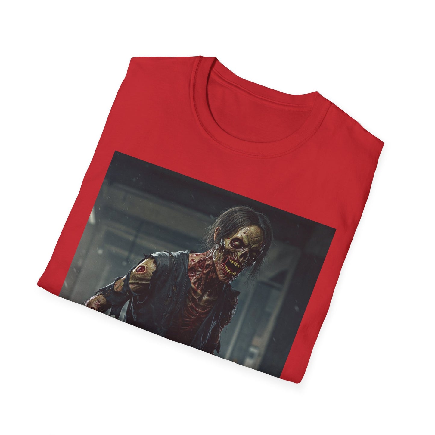 Apocalyptic Portrait Tee, bold, decaying zombie graphic