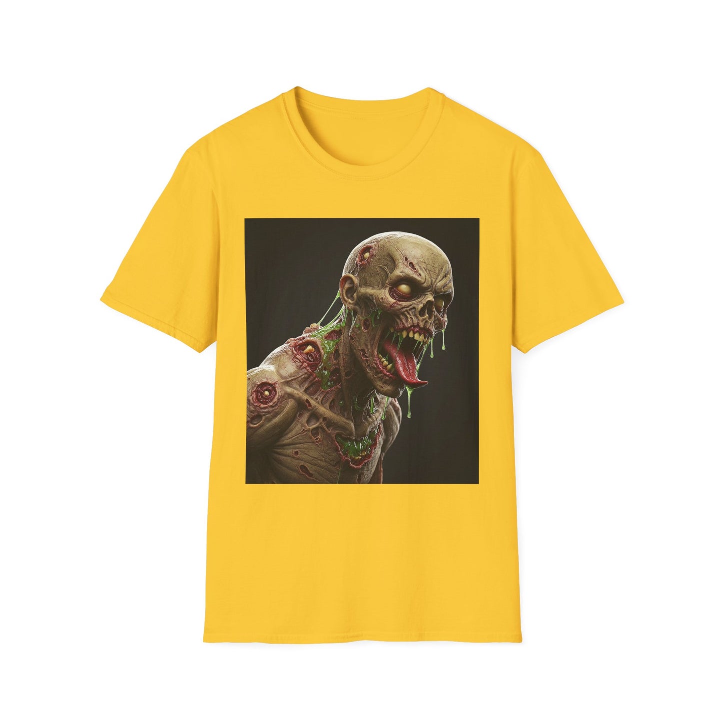 Apocalyptic Portrait Tee, bold, decaying zombie graphic