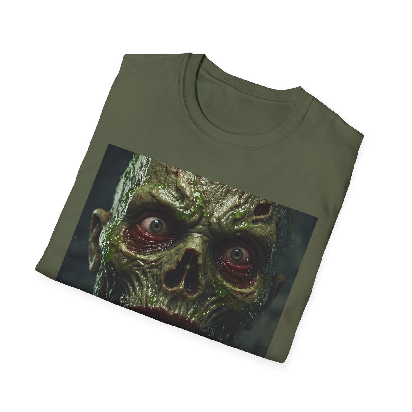 Apocalyptic Portrait Tee, bold, decaying zombie graphic