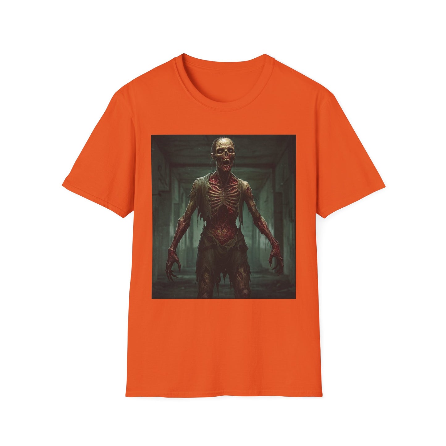 Apocalyptic Portrait Tee, bold, decaying zombie graphic