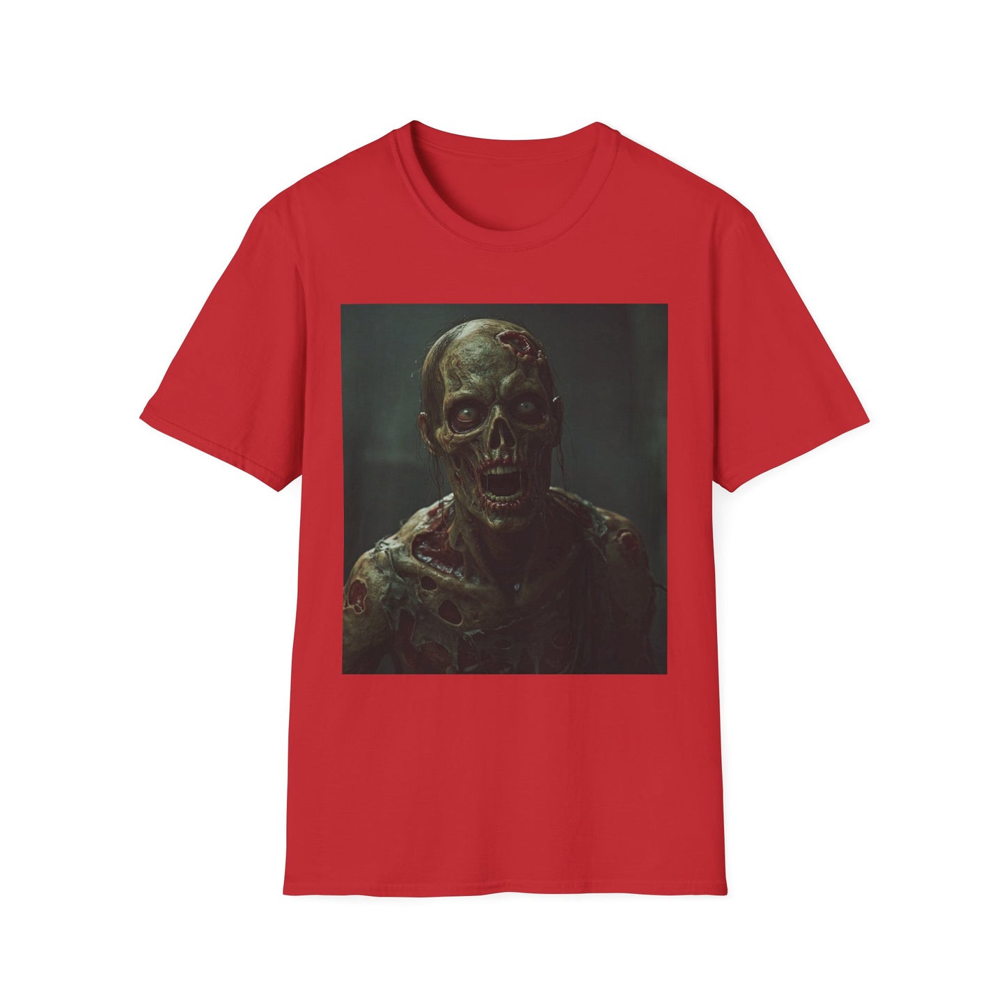 Creepy Zombie Graphic Unisex Softstyle T-Shirt