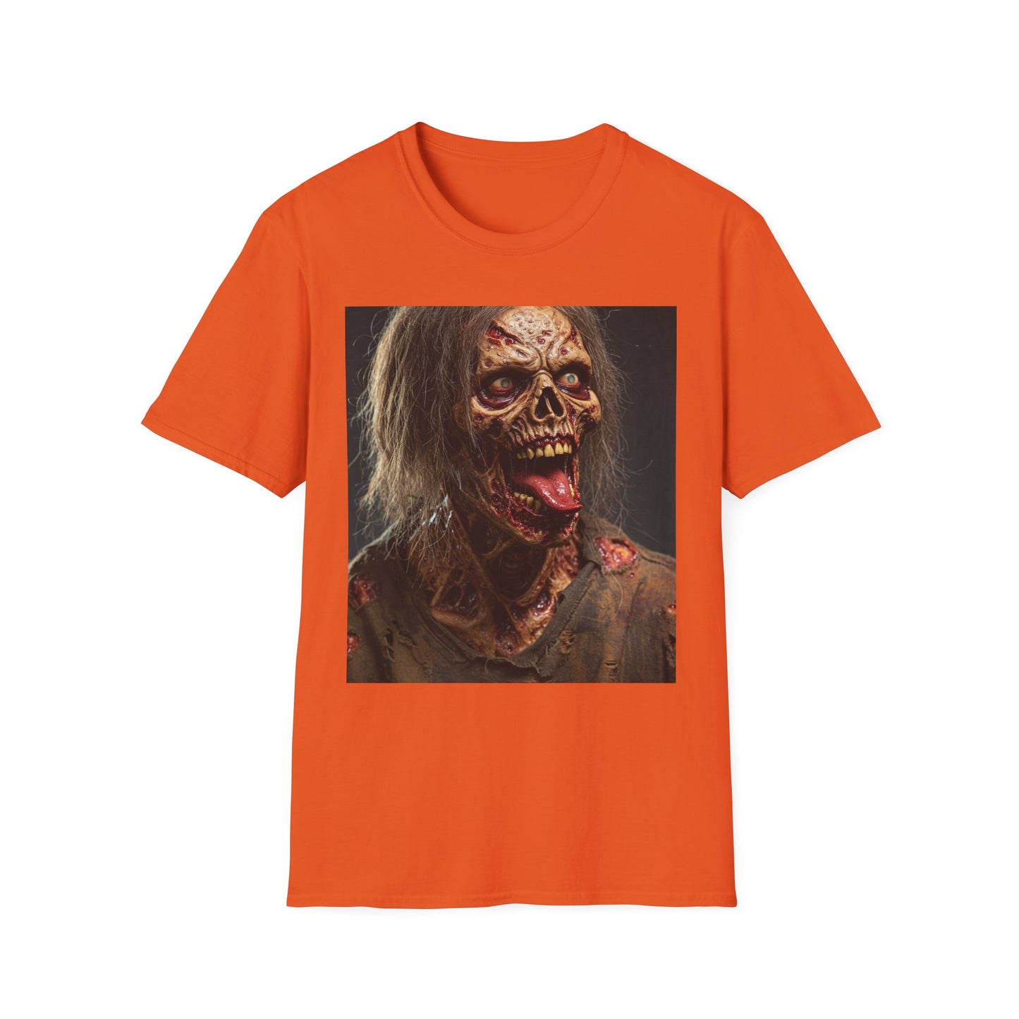 Apocalyptic Portrait Tee, bold, decaying zombie graphic