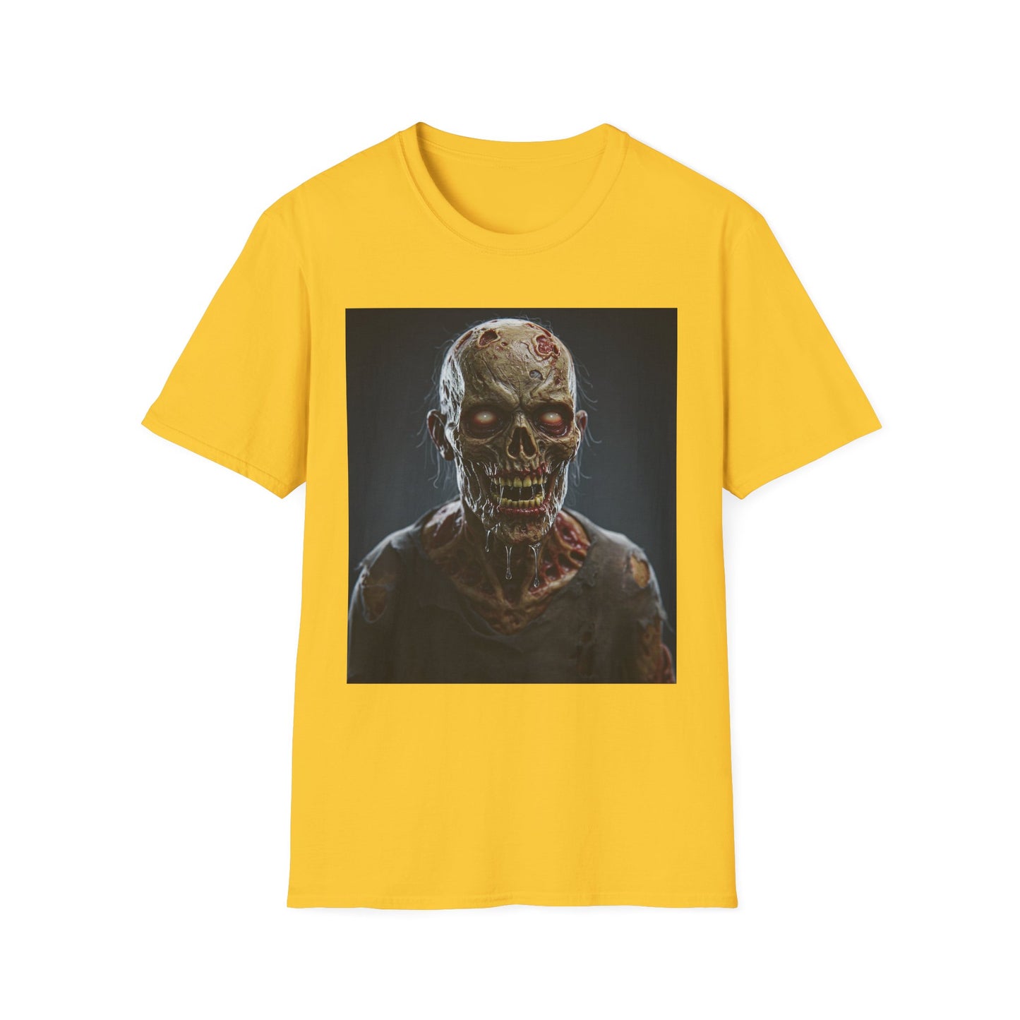 Apocalyptic Portrait Tee, bold, decaying zombie graphic