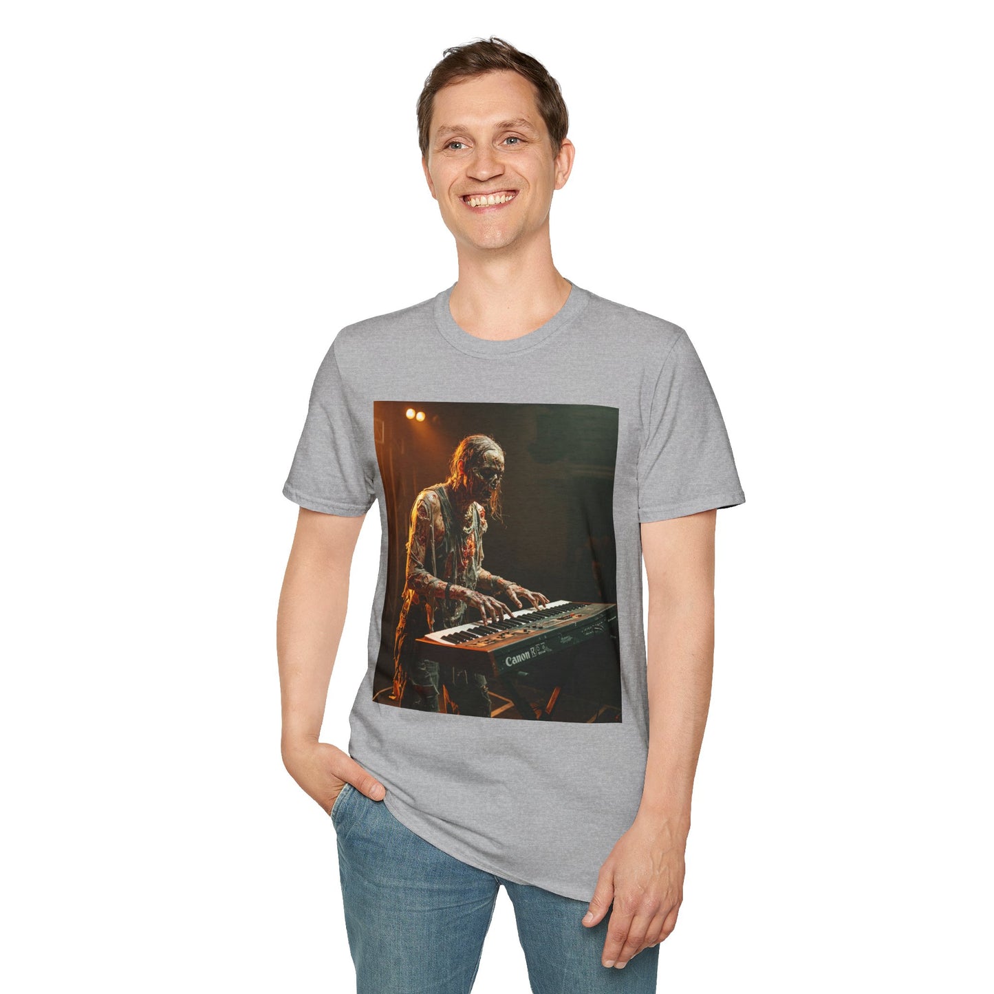 Vintage Musician Unisex Softstyle T-Shirt - Retro Concert Vibe