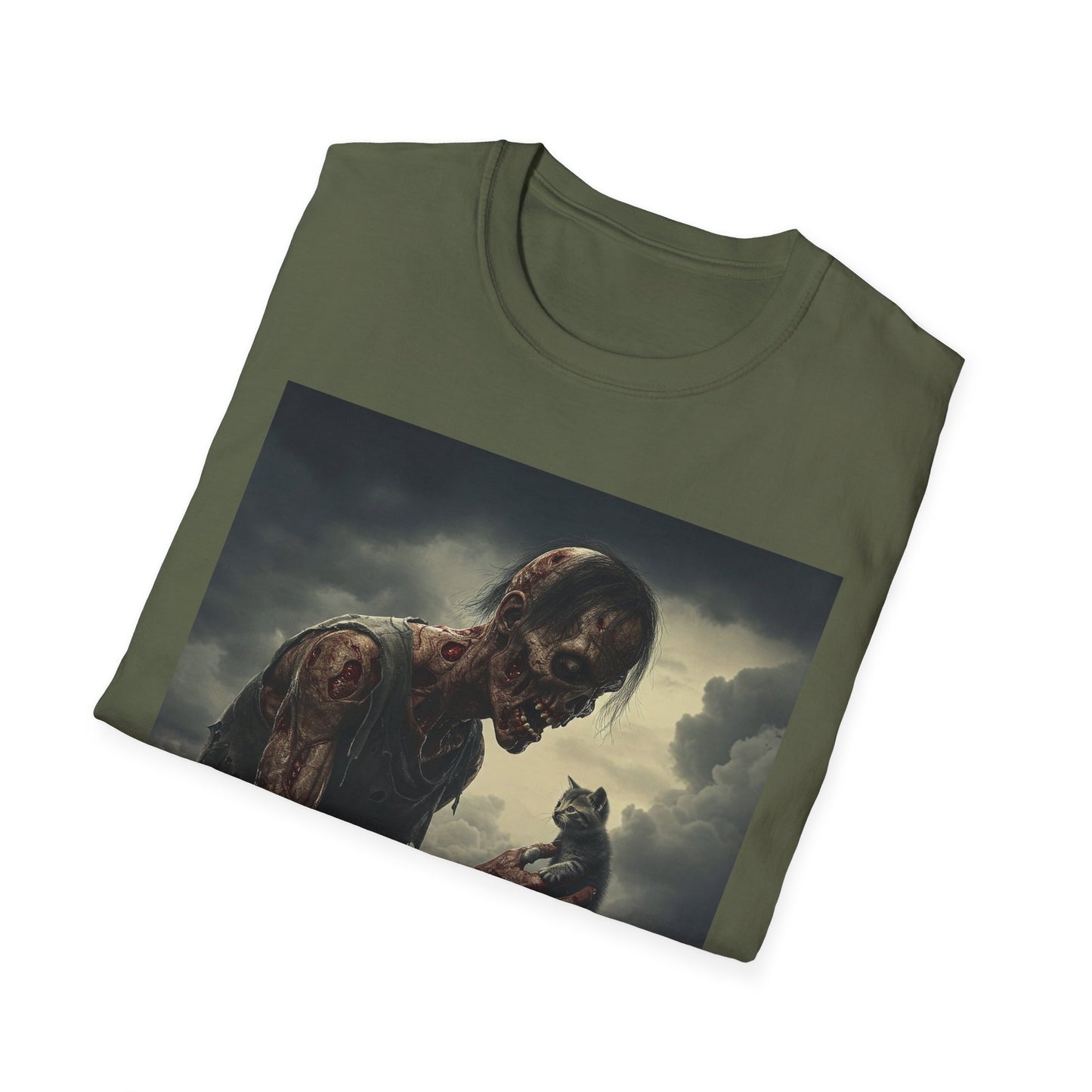 Apocalyptic Portrait Tee, bold, decaying zombie graphic