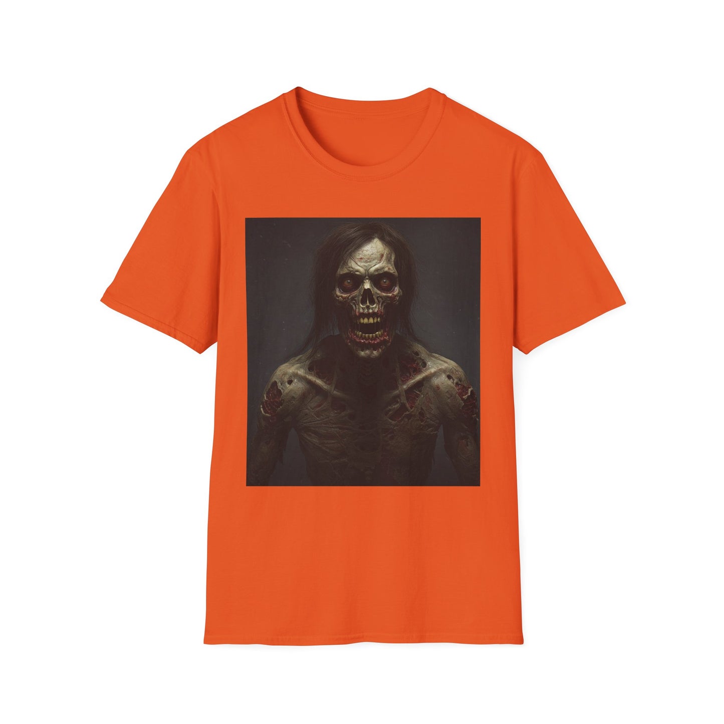 Apocalyptic Portrait Tee, bold, decaying zombie graphic