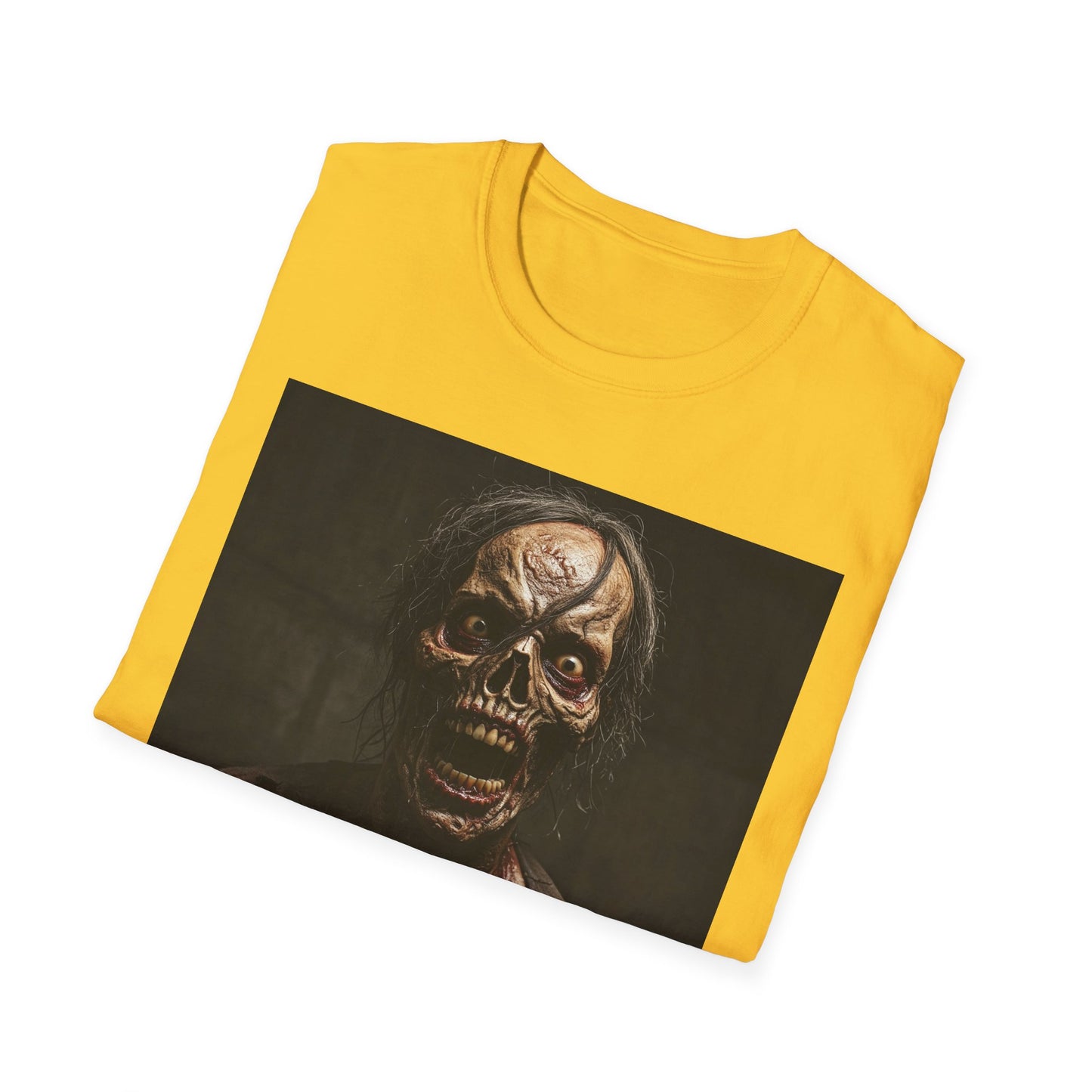 Apocalyptic Portrait Tee, bold, decaying zombie graphic