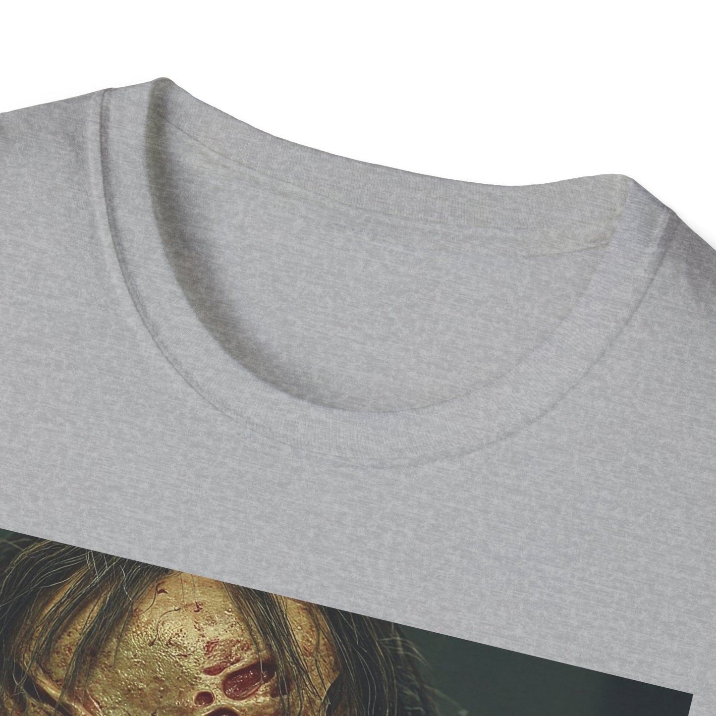 Apocalyptic Portrait Tee, bold, decaying zombie graphic