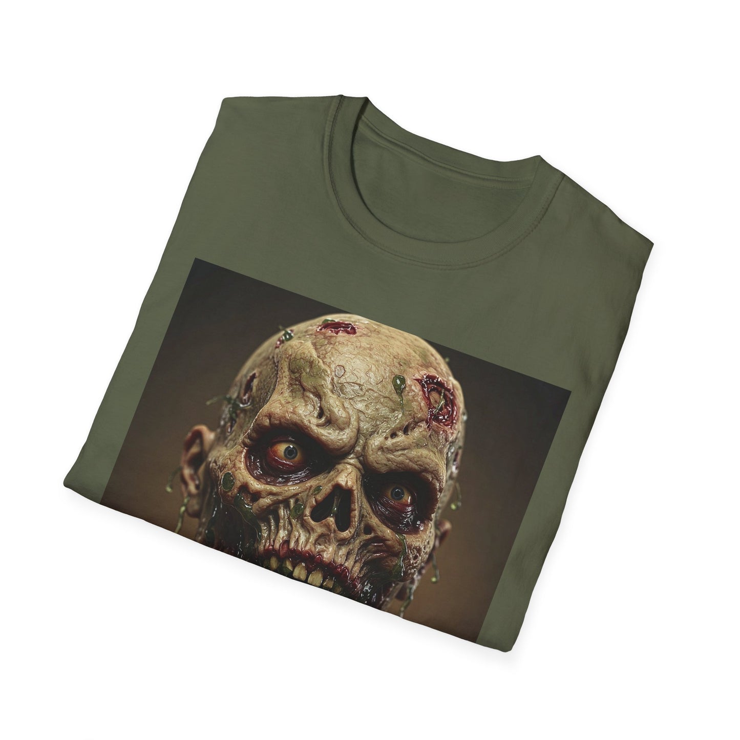 Apocalyptic Portrait Tee, bold, decaying zombie graphic