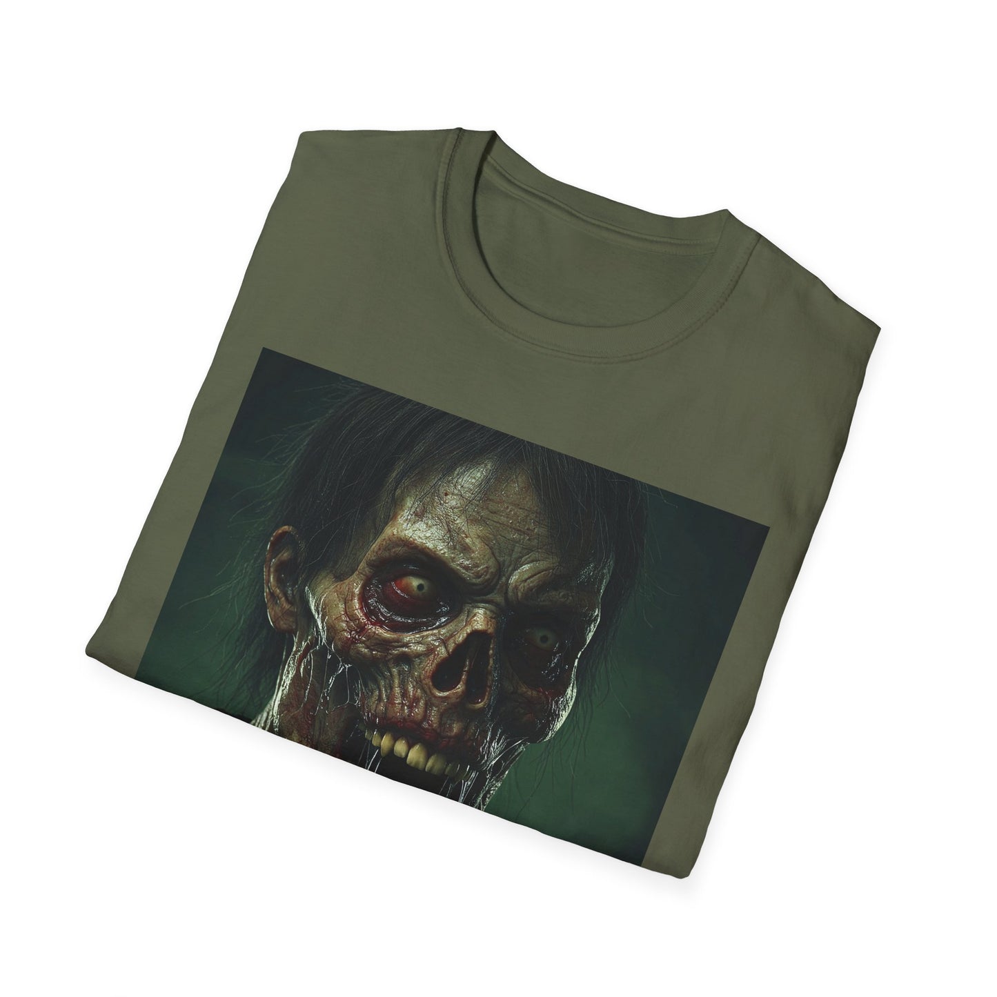 Apocalyptic Portrait Tee, bold, decaying zombie graphic