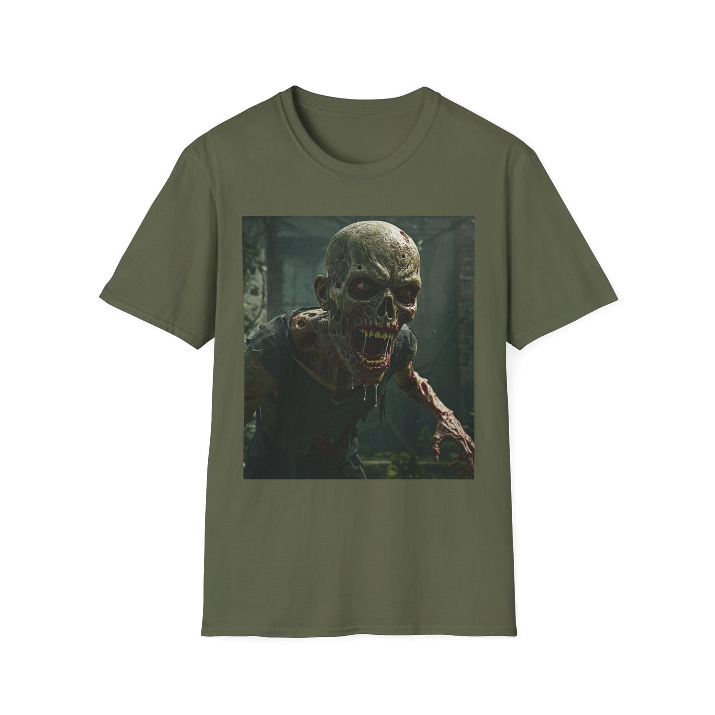 Zombie Graphic Unisex Softstyle T-Shirt | Horror Apparel for Halloween & Everyday Wear