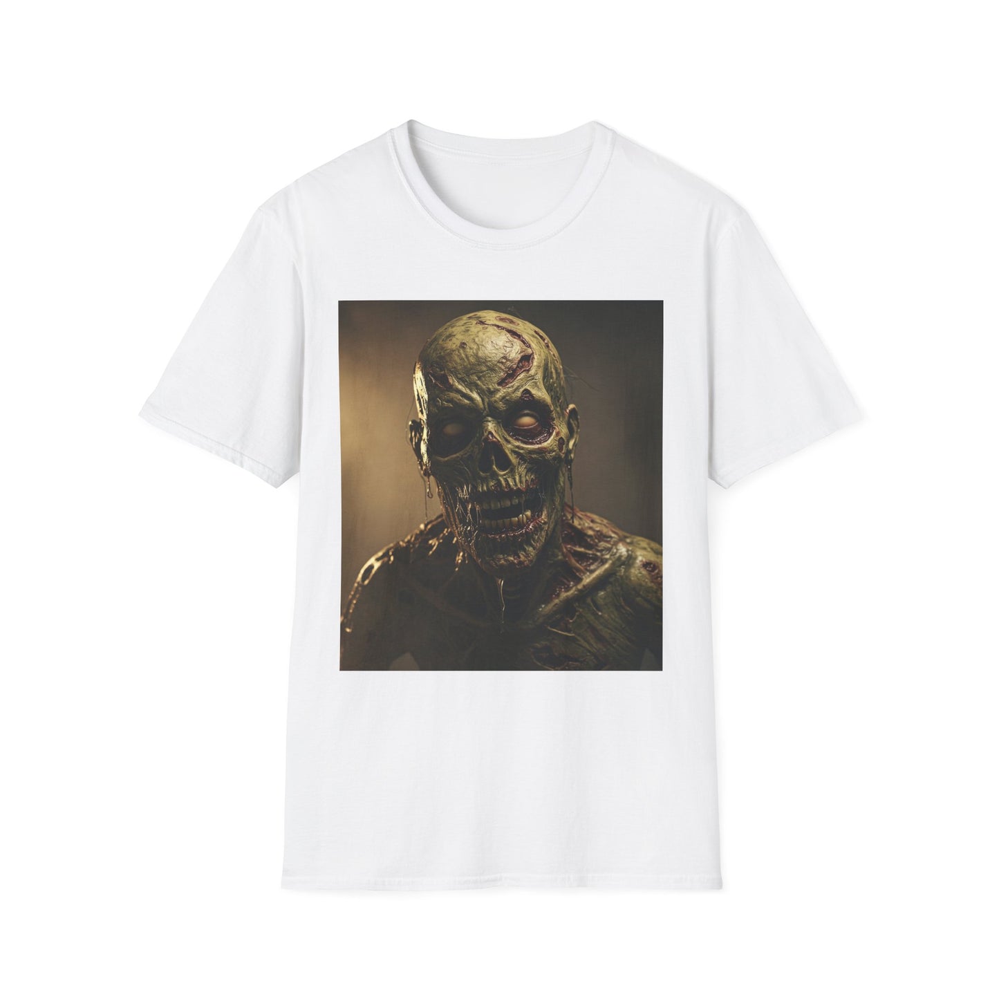 Apocalyptic Portrait Tee, bold, decaying zombie graphic