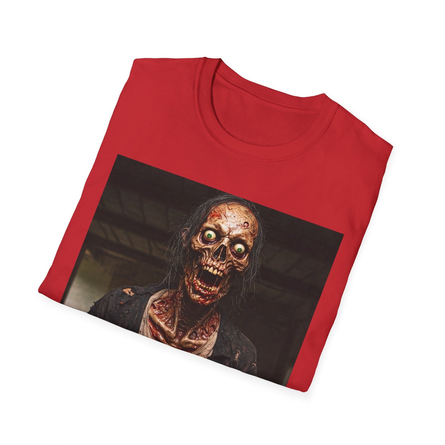 Apocalyptic Portrait Tee, bold, decaying zombie graphic