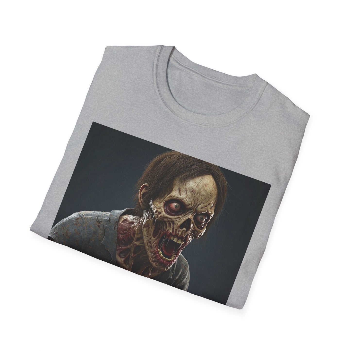 Apocalyptic Portrait Tee, bold, decaying zombie graphic