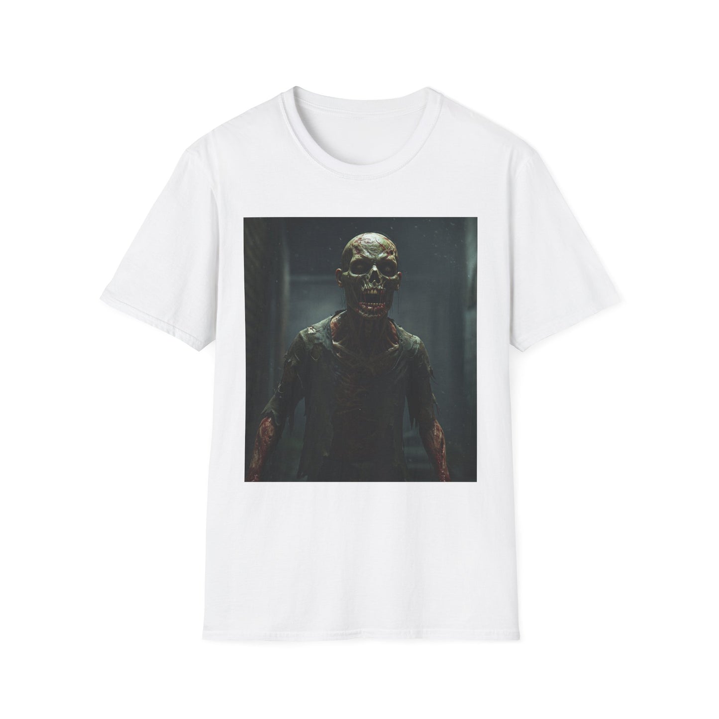 Apocalyptic Portrait Tee, bold, decaying zombie graphic