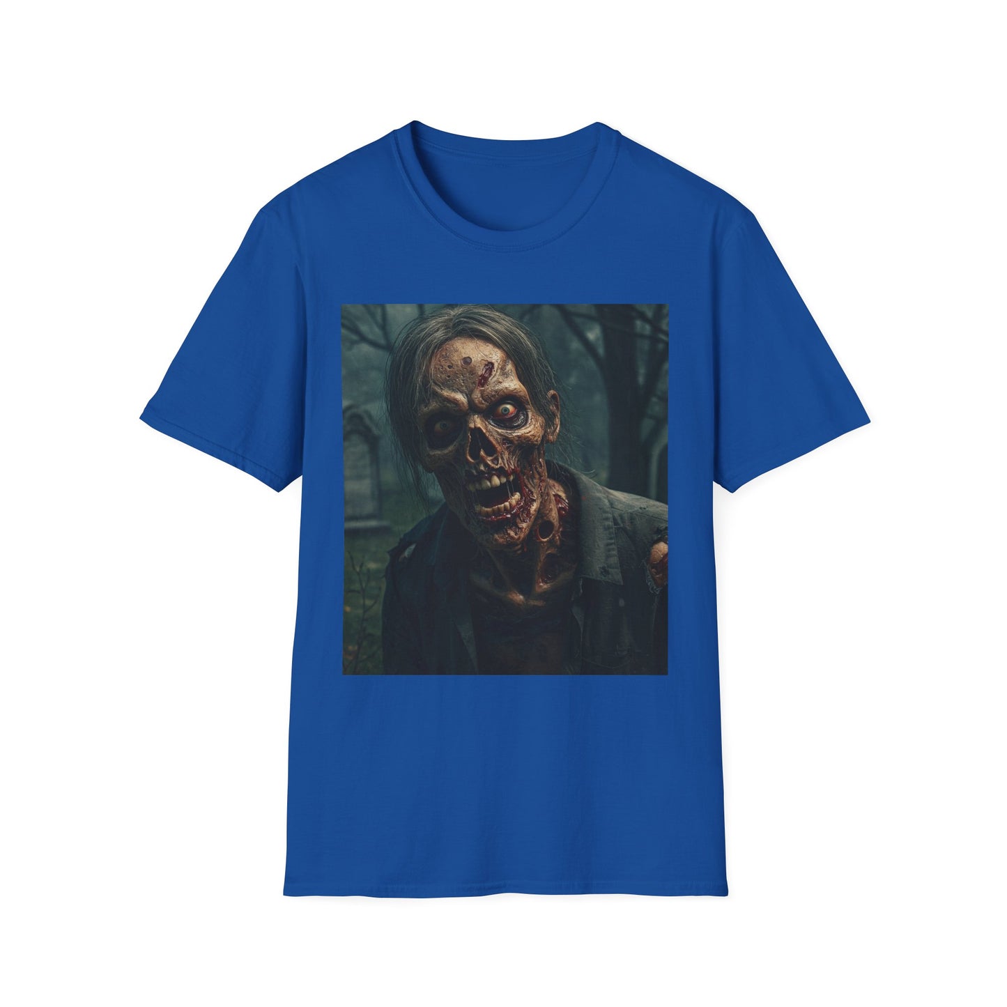 Apocalyptic Portrait Tee, bold, decaying zombie graphic