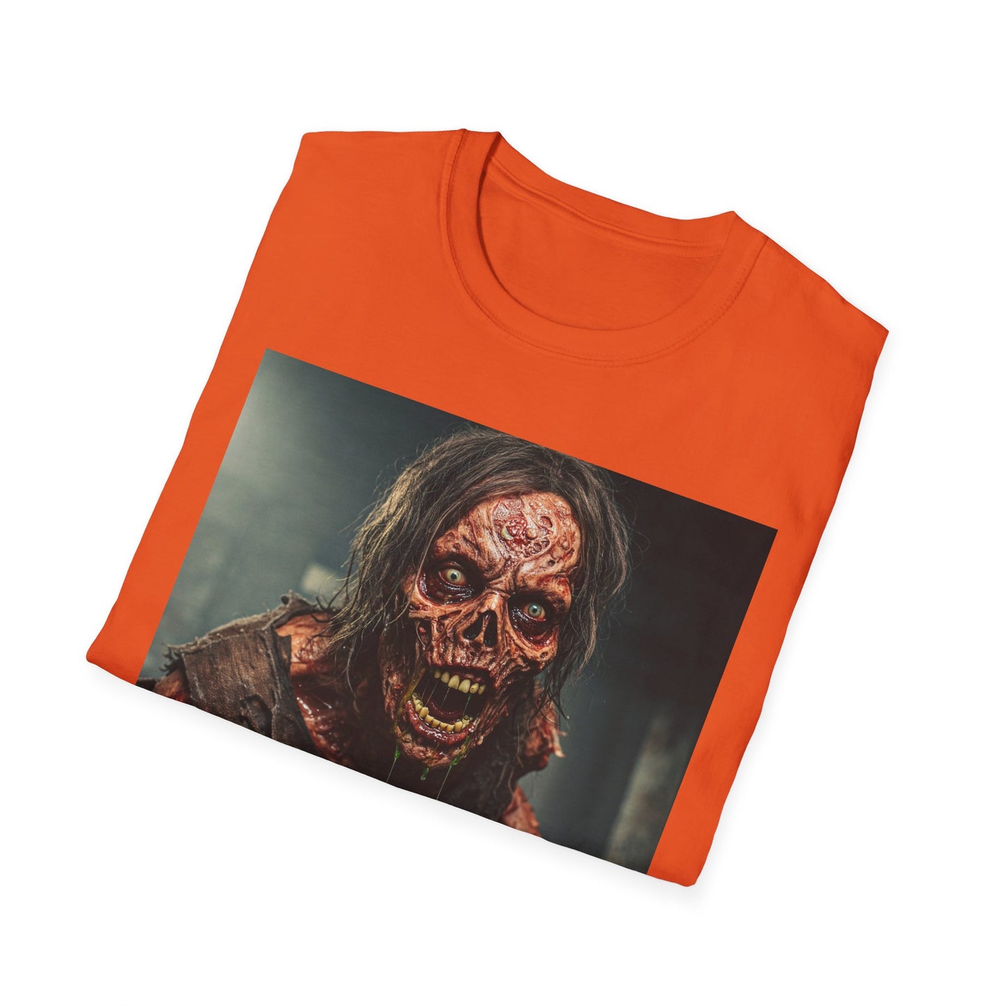 Apocalyptic Portrait Tee, bold, decaying zombie graphic