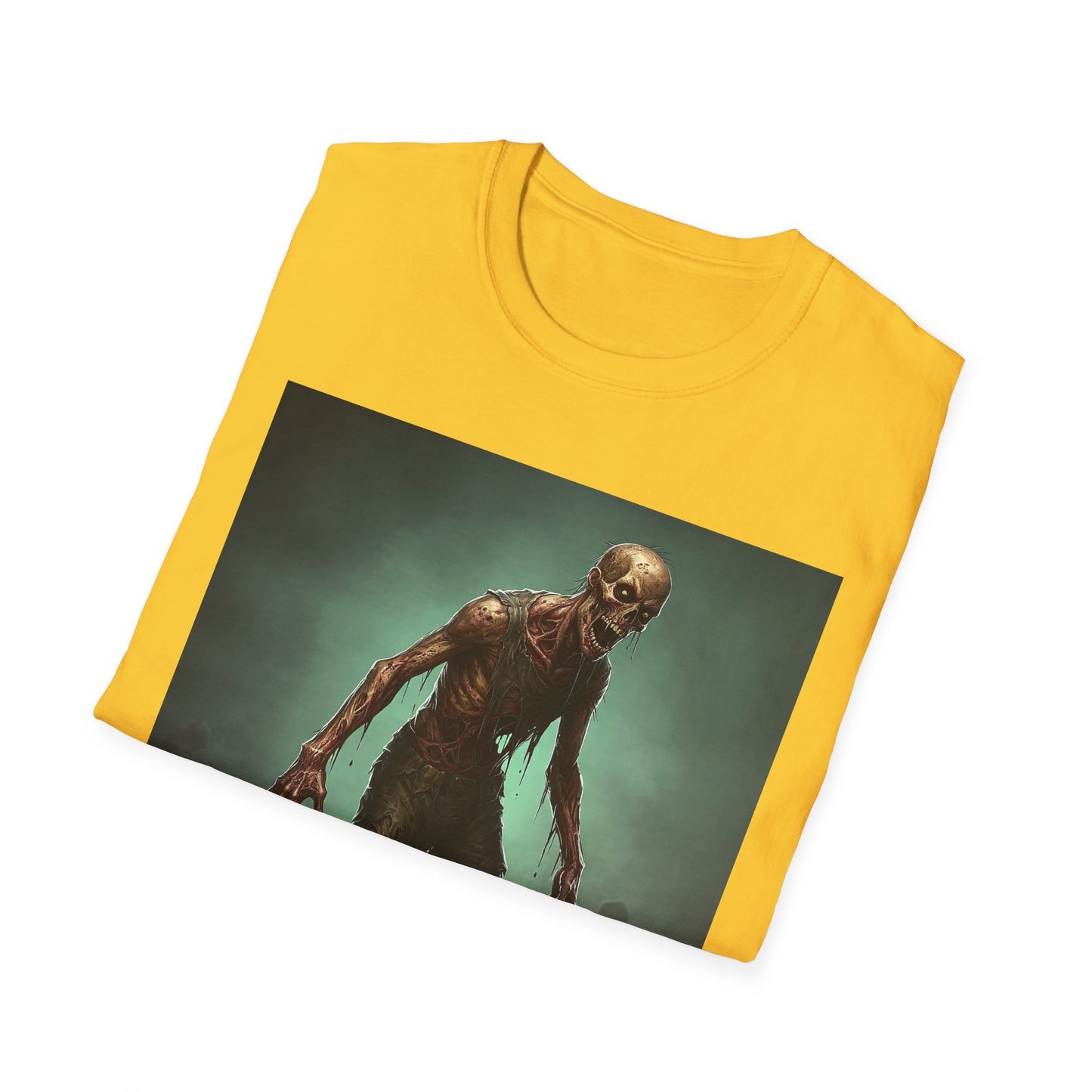 Apocalyptic Portrait Tee, bold, decaying zombie graphic