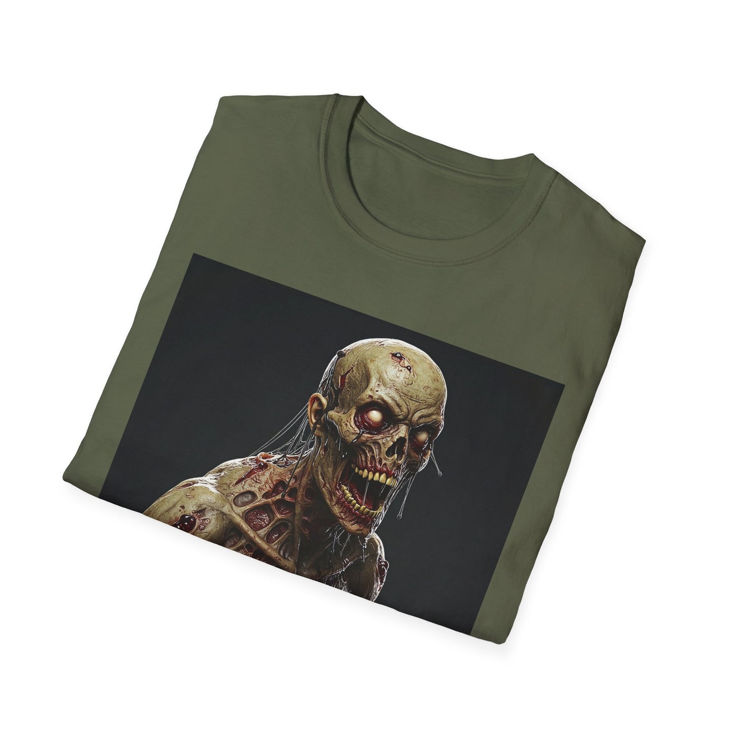 Spooky Skeleton Unisex Softstyle T-Shirt - Perfect for Halloween & Horror Fans