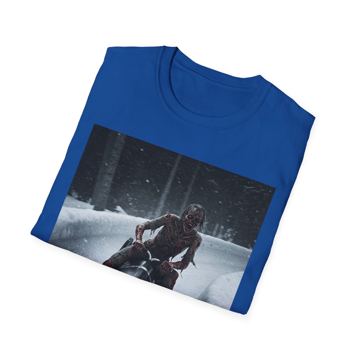 Winter Adventure Unisex Softstyle T-Shirt - Snowmobiling Graphic Tee