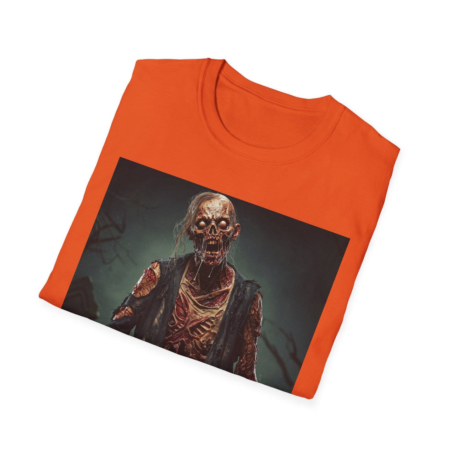 Apocalyptic Portrait Tee, bold, decaying zombie graphic