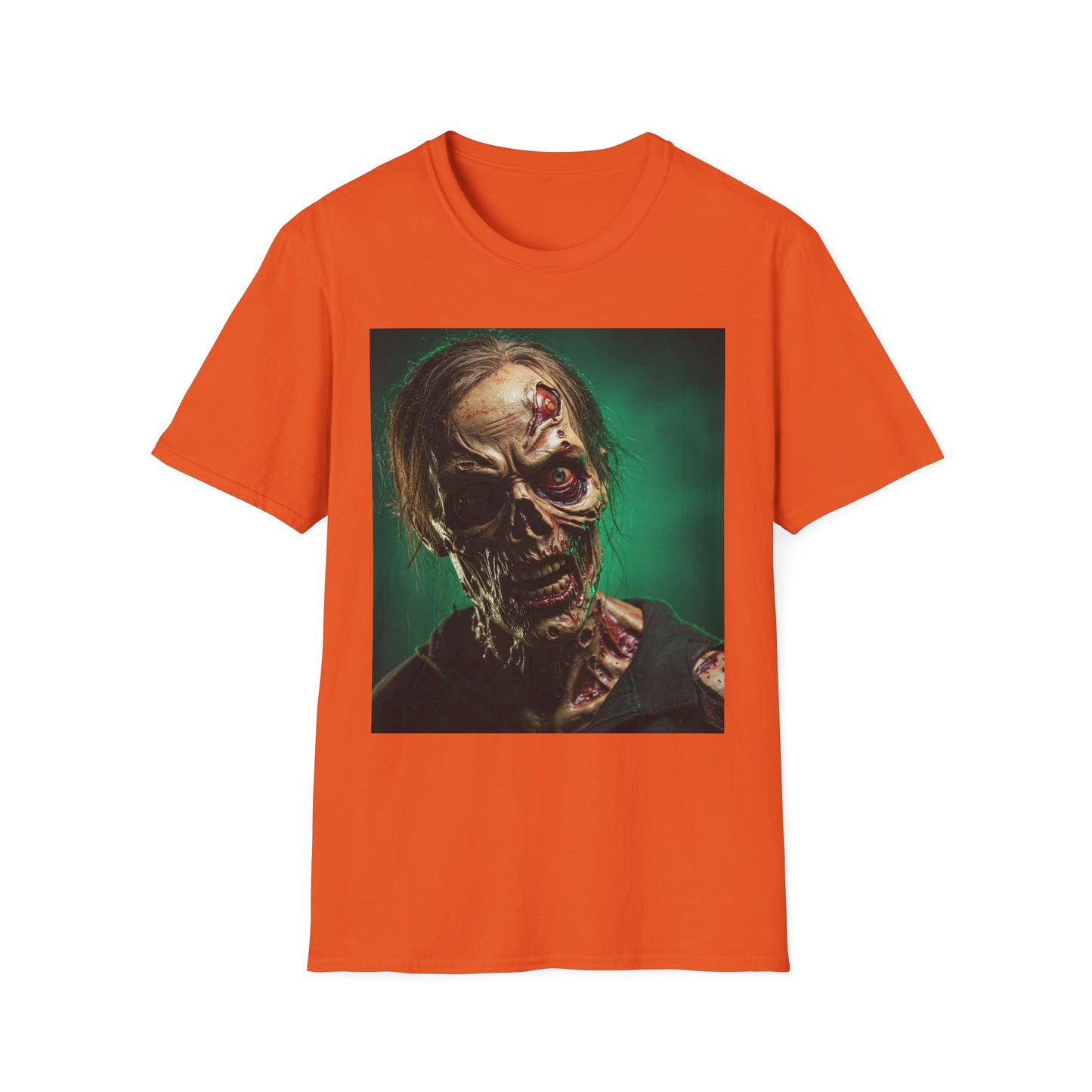 Apocalyptic Portrait Tee, bold, decaying zombie graphic