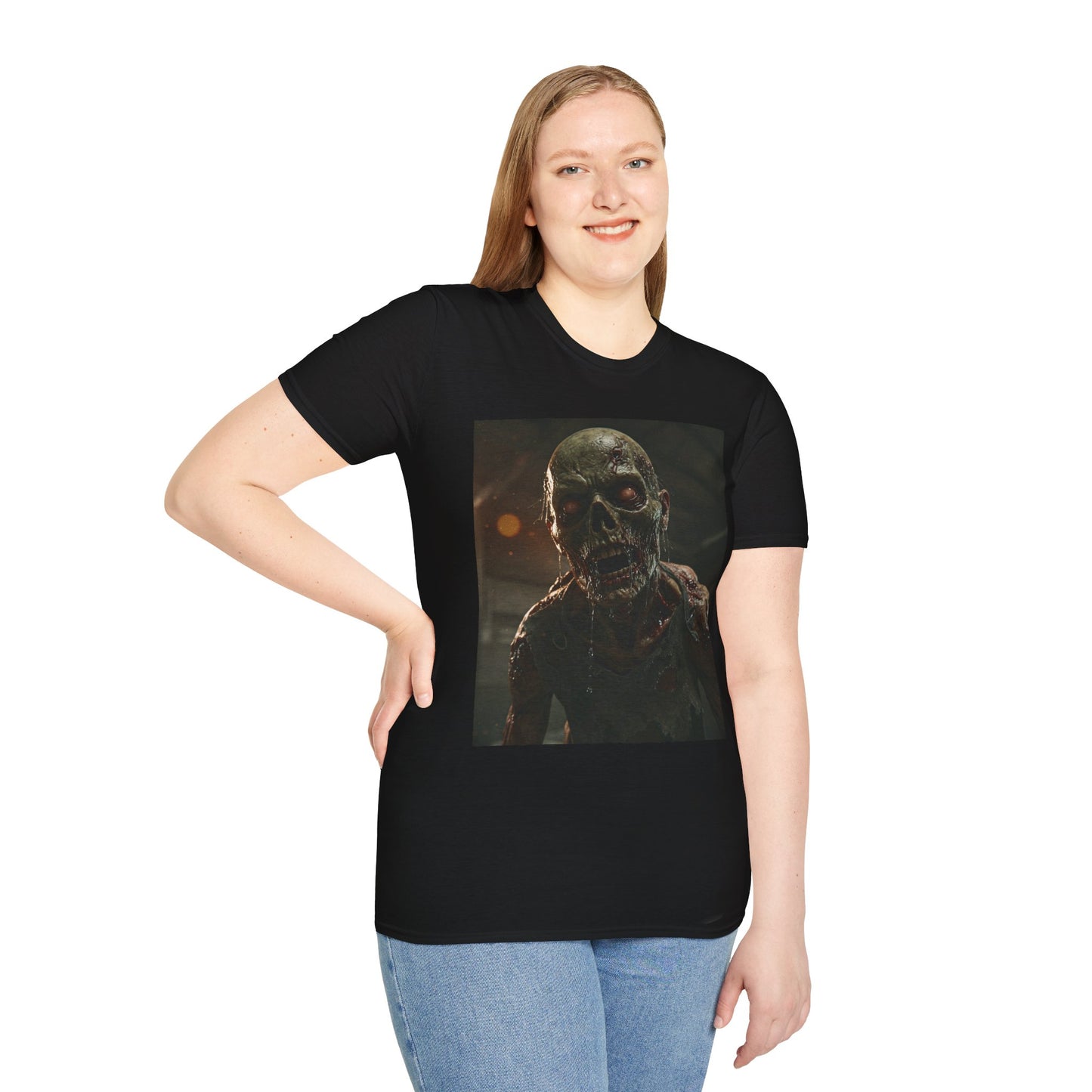 Unisex Zombie Graphic Softstyle T-Shirt | Perfect for Halloween & Horror Fans