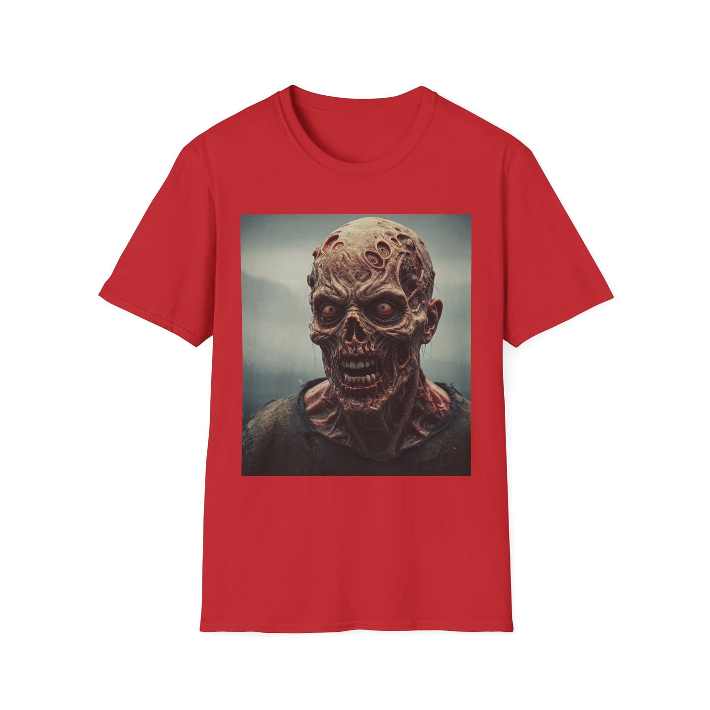 Apocalyptic Portrait Tee, bold, decaying zombie graphic