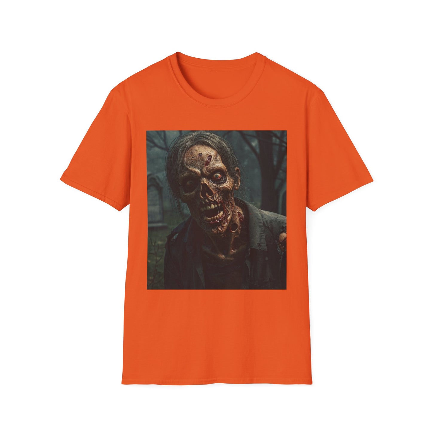 Apocalyptic Portrait Tee, bold, decaying zombie graphic