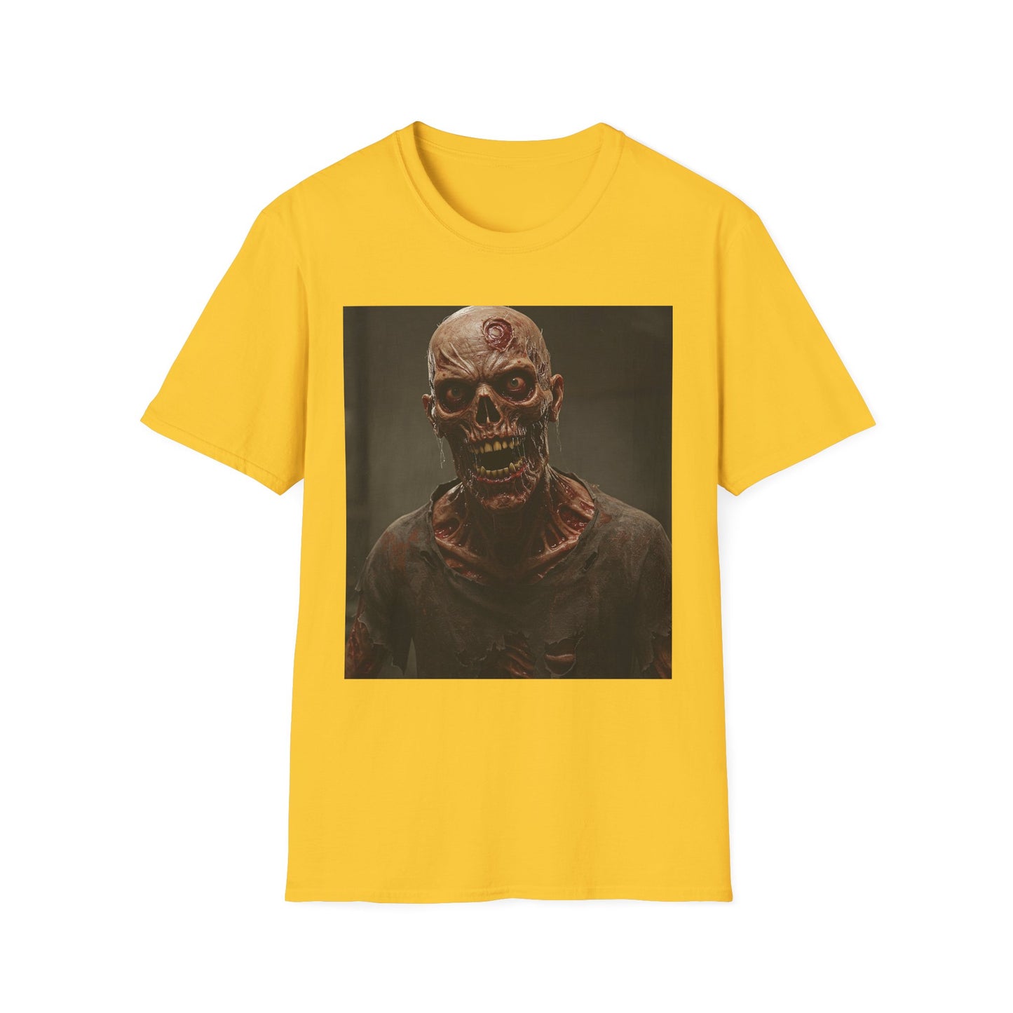 Apocalyptic Portrait Tee, bold, decaying zombie graphic