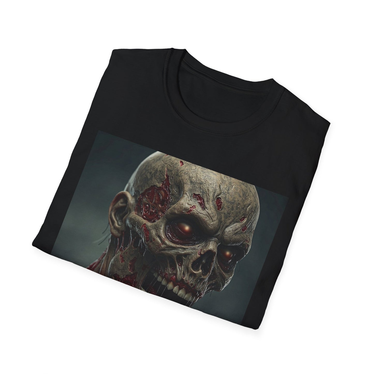 Apocalyptic Portrait Tee, bold, decaying zombie graphic