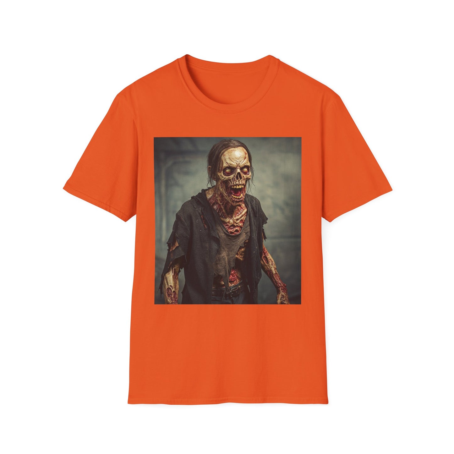 Apocalyptic Portrait Tee, bold, decaying zombie graphic